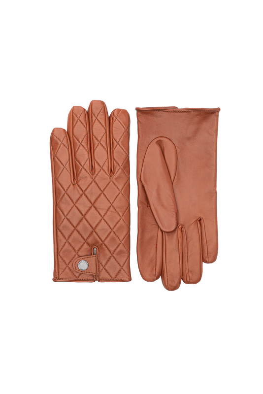 Prešívané kožené rukavice S cvokom