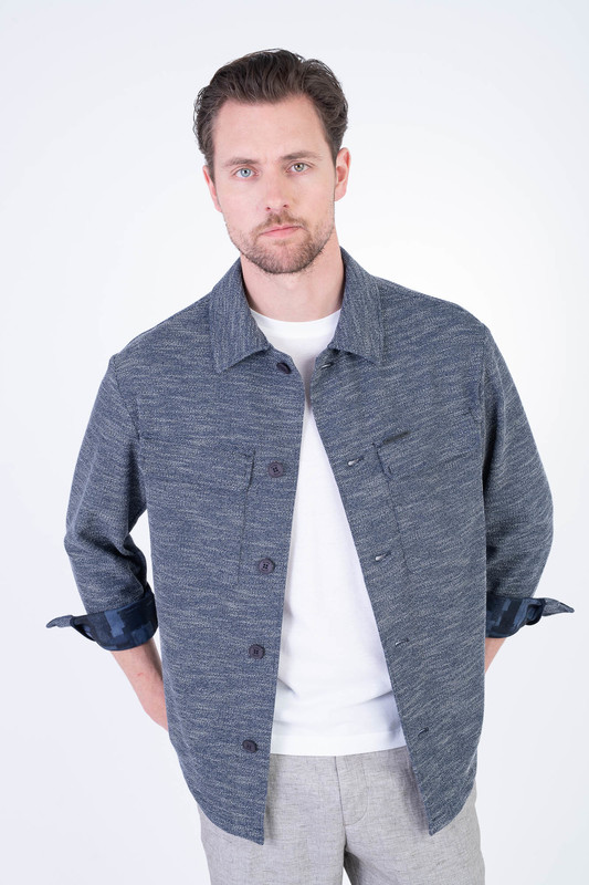 Pletená overshirt bunda V pohodlnom strihu