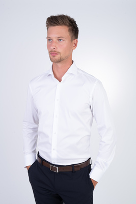 Strečová košeľa V priliehavom strihu