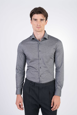 Bavlnená košeľa V priliehavom strihu