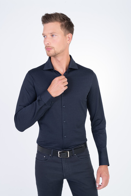 Bavlnená košeľa V priliehavom strihu