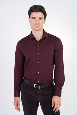 Bavlnená košeľa V priliehavom strihu