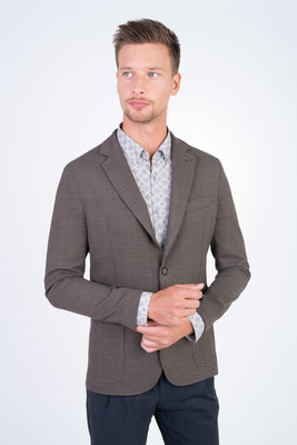 Strečové sako so štruktúrou V priliehavom strihu Strečové sako so štruktúrou V priliehavom strihu