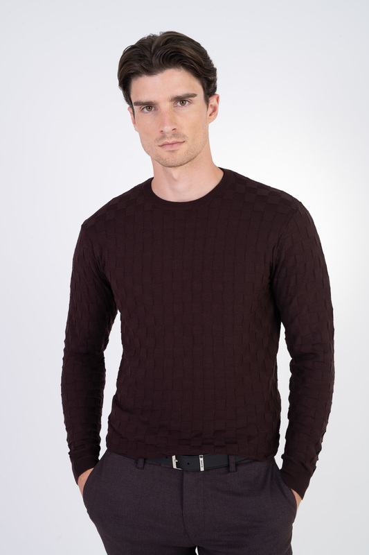 Bavlnený sveter s hodvábom V pohodlnom strihu