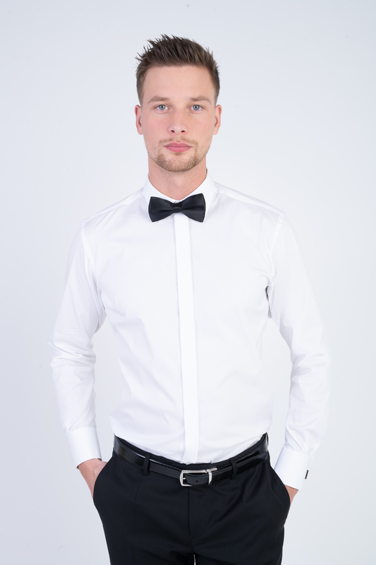 Strečová spoločenská košeľa V pohodlnom strihu