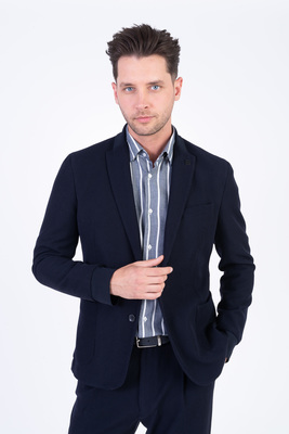 Strečové pletené sako V pohodlnom strihu Strečové pletené sako V pohodlnom strihu