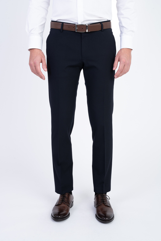 Tmavo modré strečové nohavice V priliehavom strihu