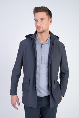 Športový bunda s kapucňou V pohodlnom strihu Športový bunda s kapucňou V pohodlnom strihu