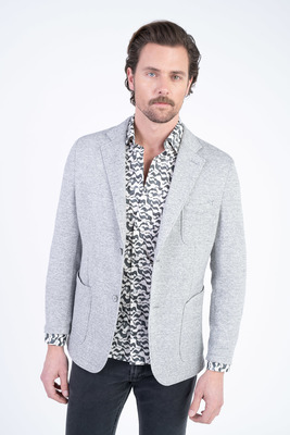 Strečové sako s ľanom Vo voľnom strihu