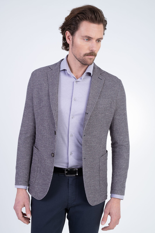 Jersey sako V priliehavom strihu