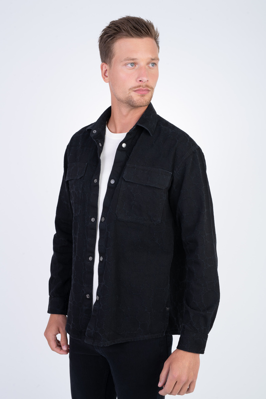 Bavlnená overshirt V pohodlnom strihu